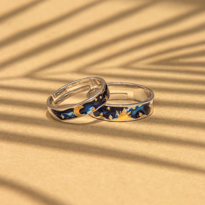 Sun and Moon Couple Promise Rings