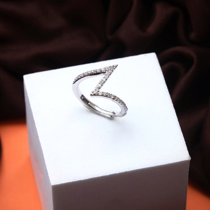 Sparkling Wave Sterling Silver Ring