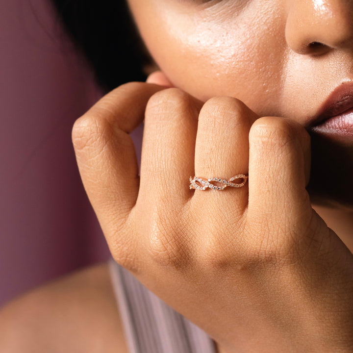 Bliss Rose Gold Sterling Silver Ring