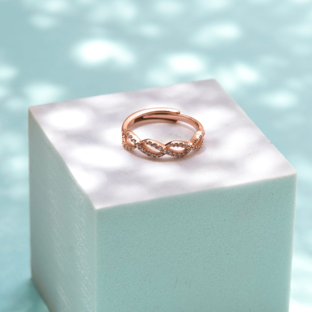 Bliss Rose Gold Sterling Silver Ring
