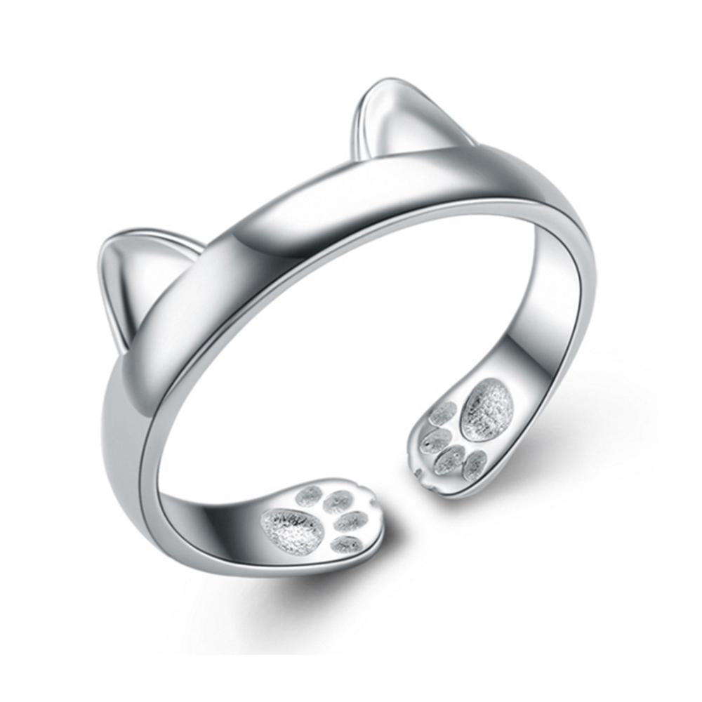 Cat Ears Sterling Silver Ring