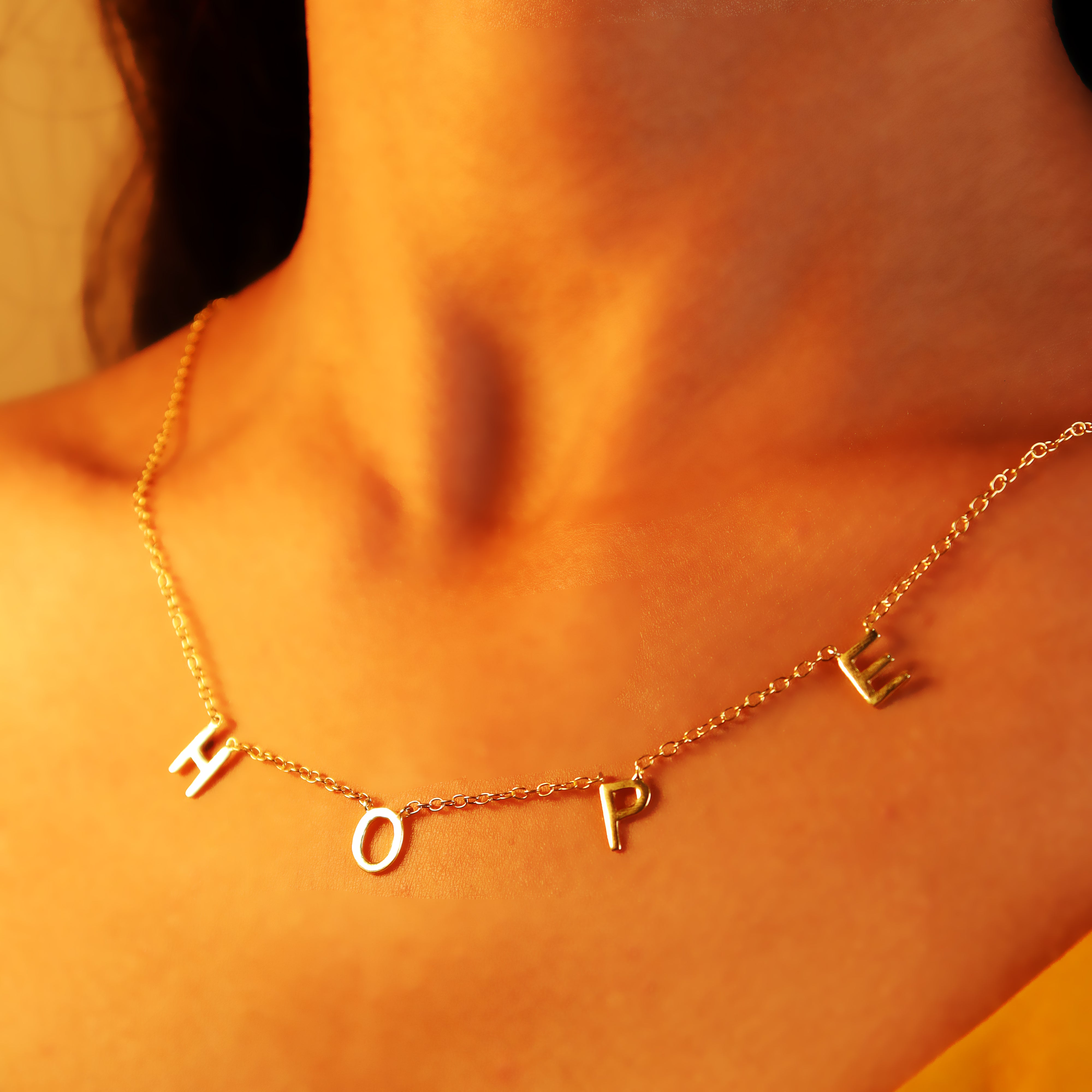 Silver Necklace with Hope Pendant