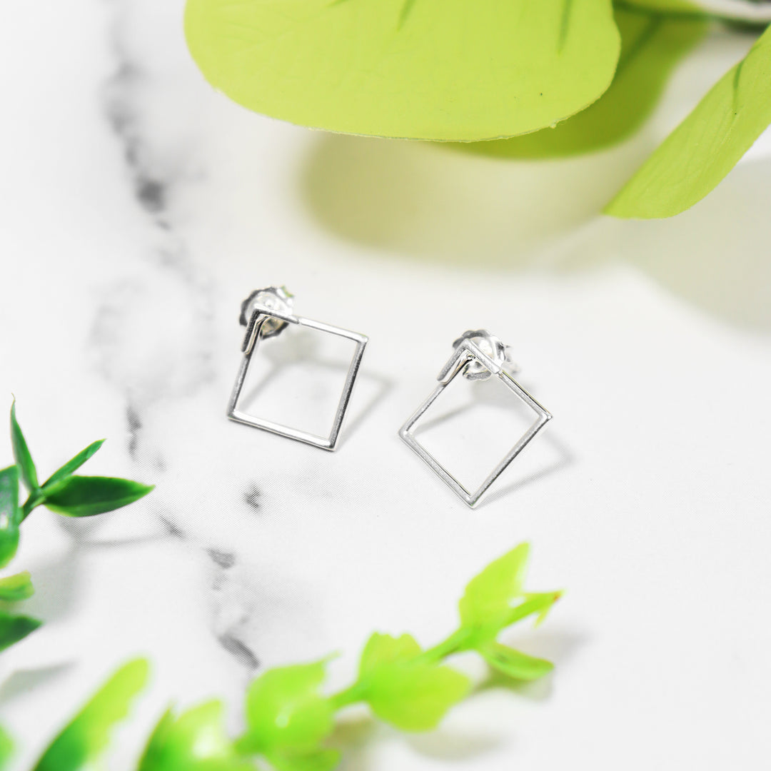 Square Sterling Silver Studs