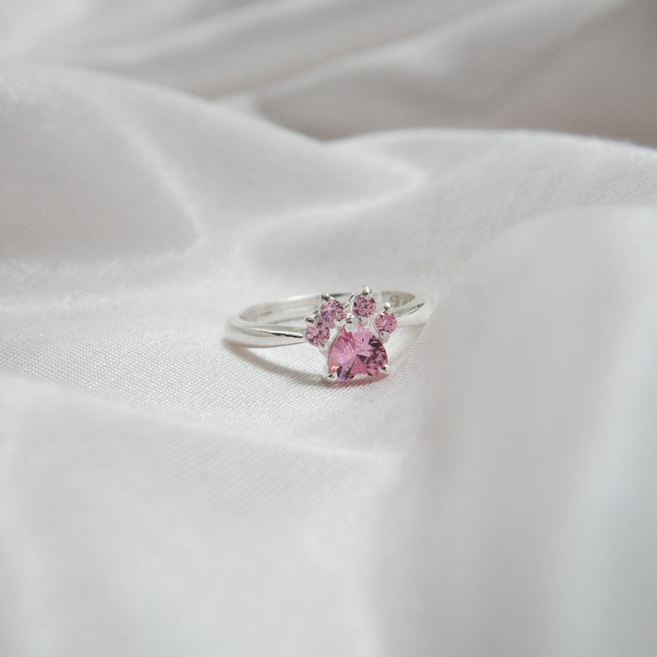 Cute Paw Sterling Silver Ring