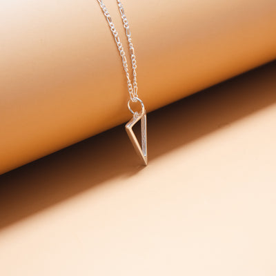 Triangle Sterling Silver Necklace For Him