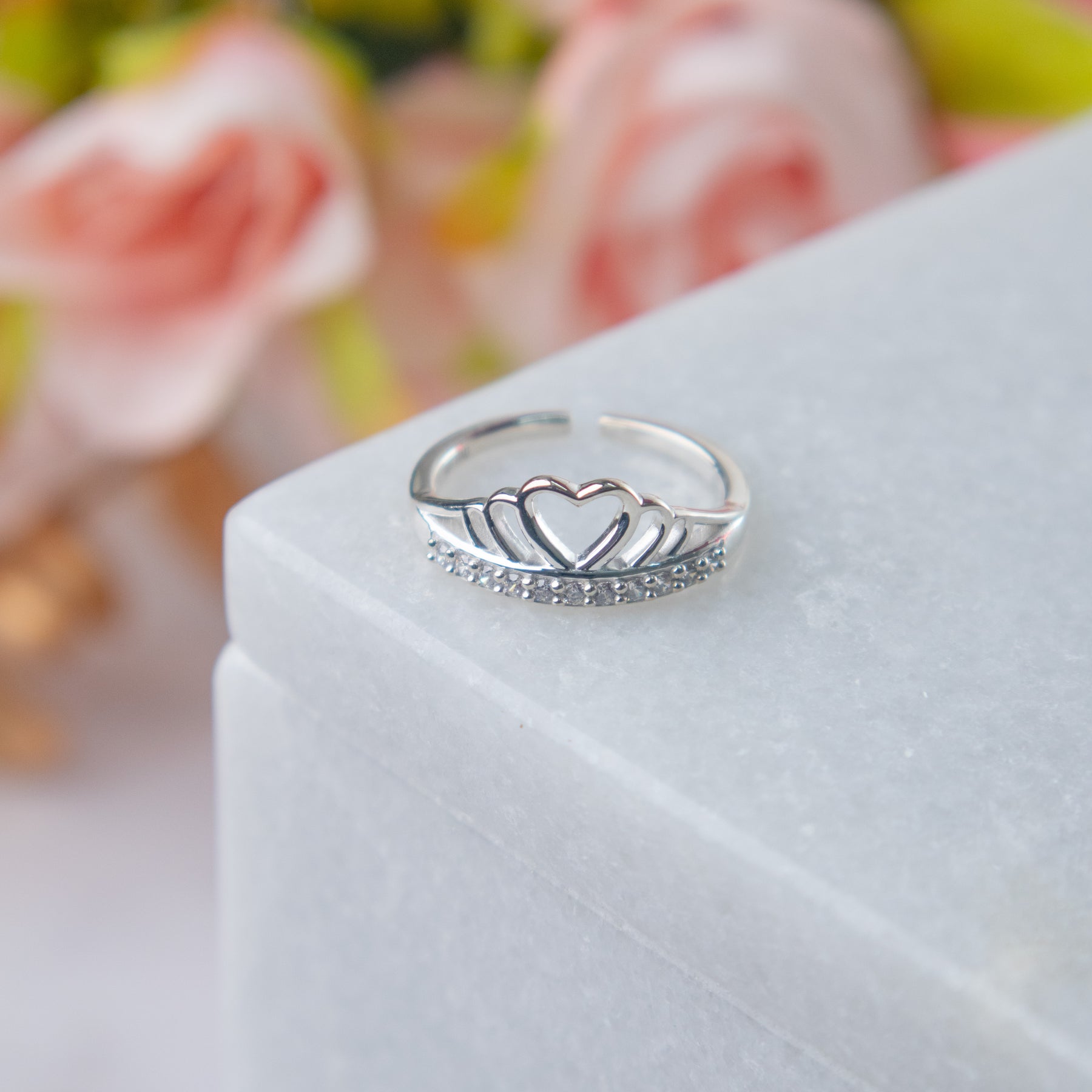 Silver women's Crown Ring | Herrera Jewelers