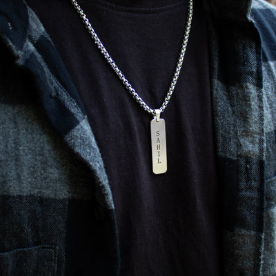 Reversible Tag Necklace For Him