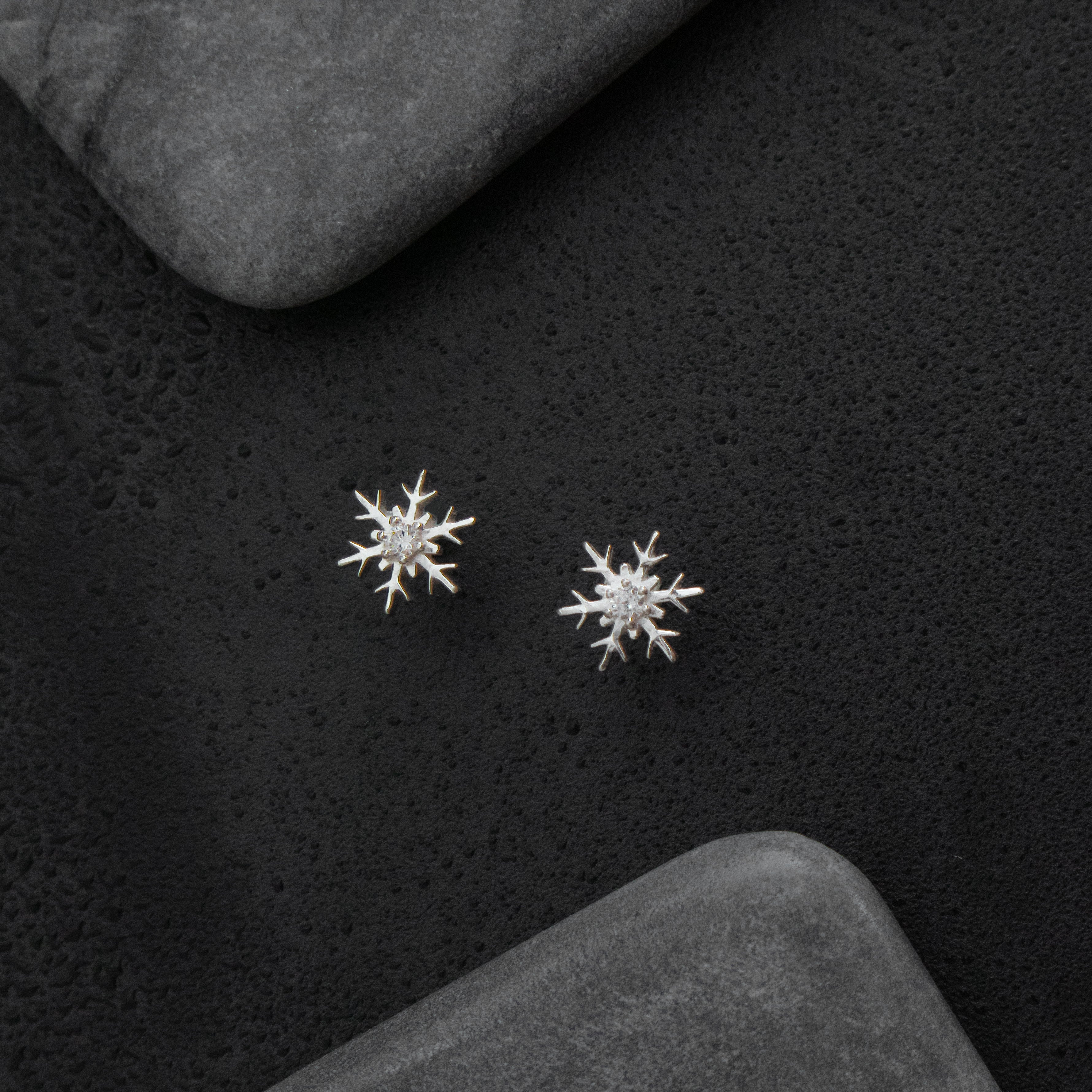 Gold Snowflake Earrings – League of NH Craftsmen