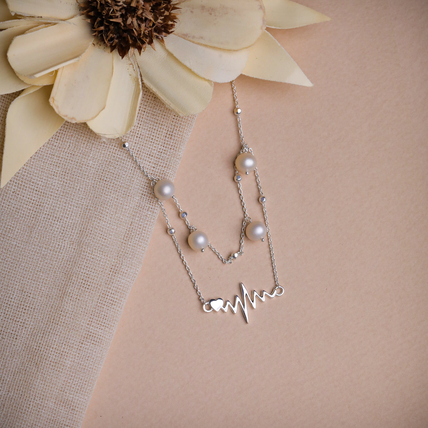 Heartbeat Sterling Silver Anklet
